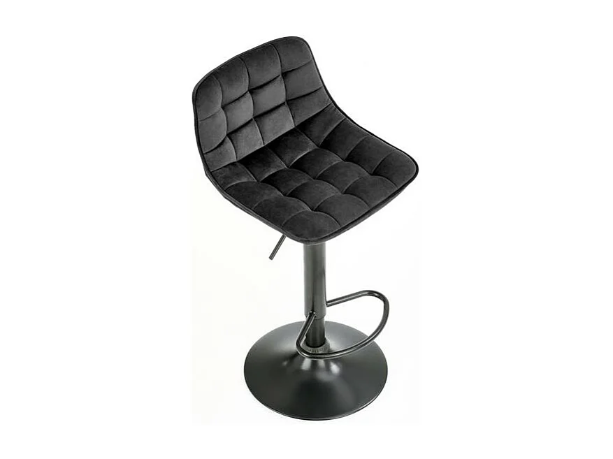 Tabouret de bar en velours noir MANCHESTER