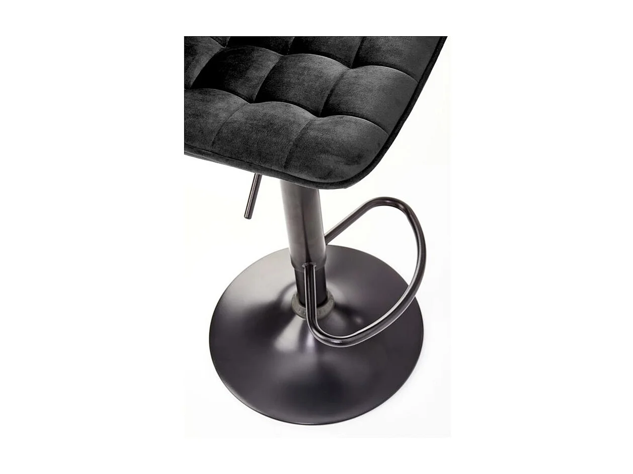 Tabouret de bar en velours noir MANCHESTER