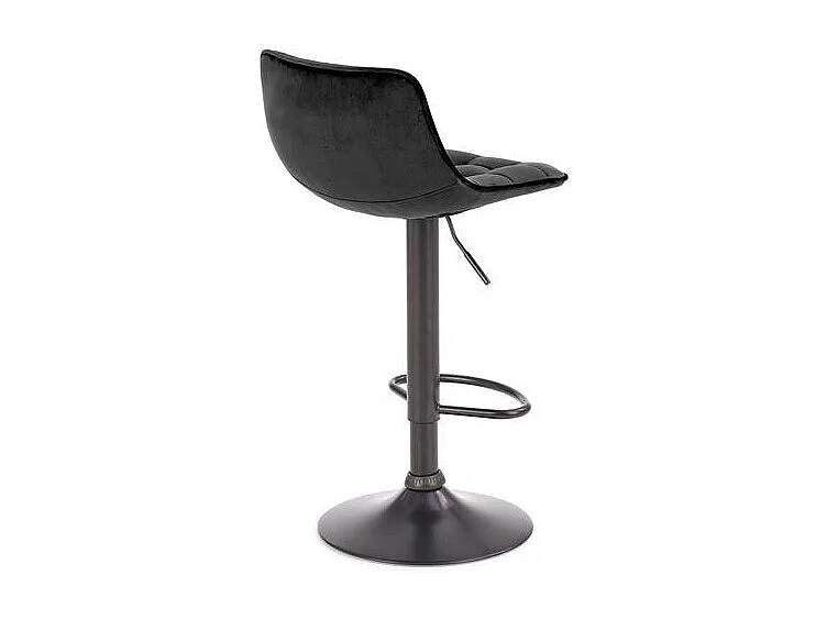 Sgabello da bar MANCHESTER in velluto nero