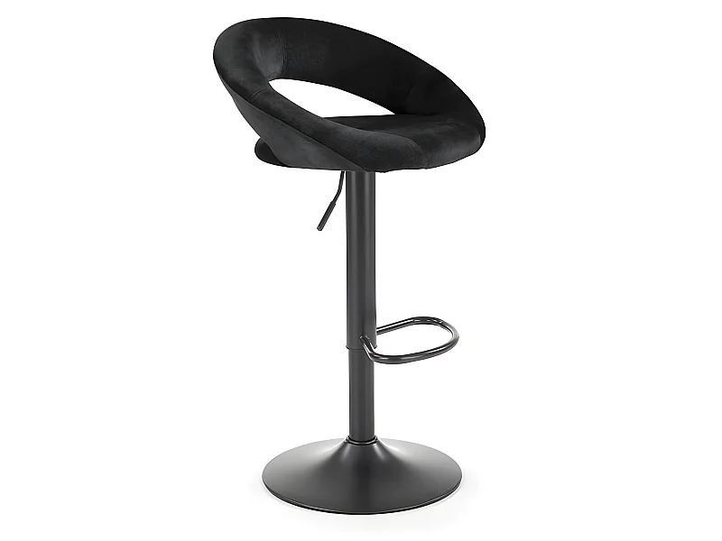 Tabouret de bar velours noir BEDIVERE