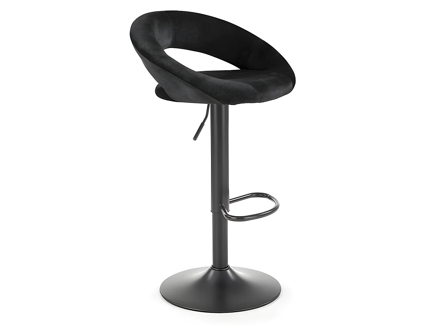 Tabouret de bar velours noir BEDIVERE