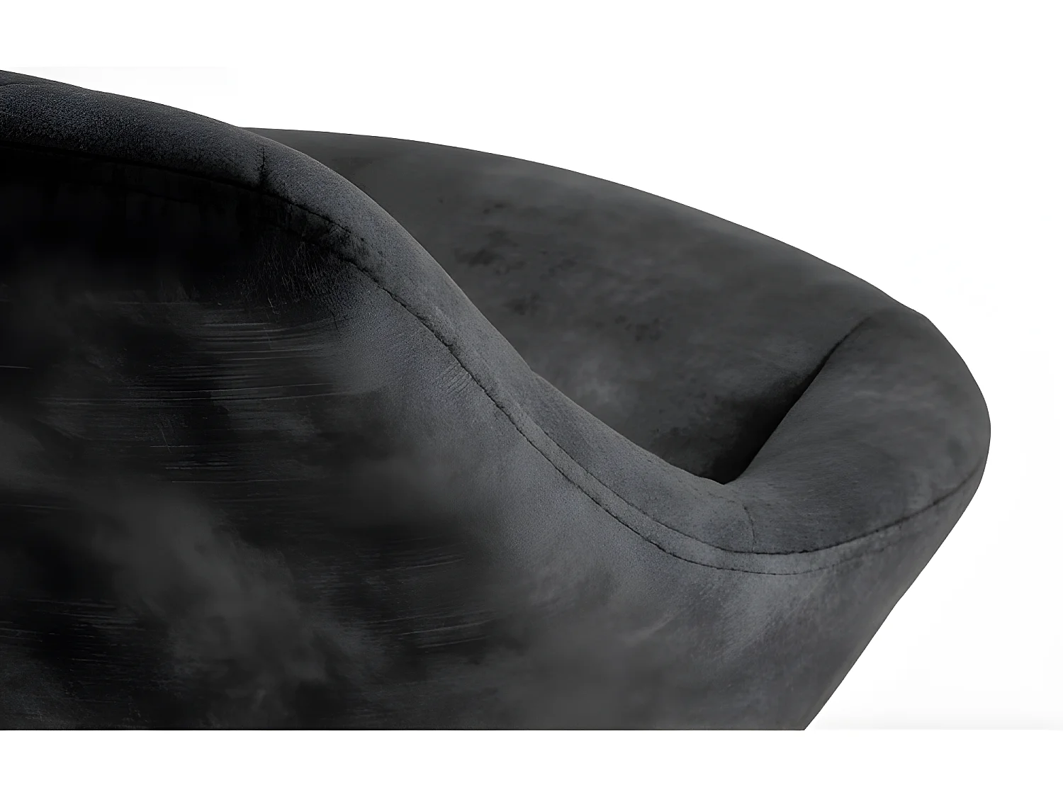 Tabouret de bar velours noir BEDIVERE