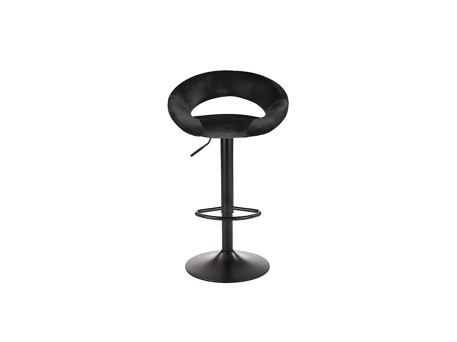 Tabouret de bar velours noir BEDIVERE