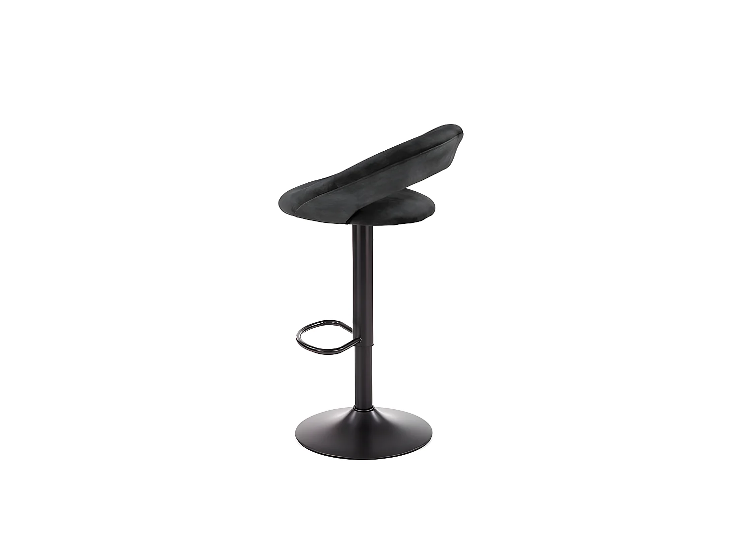 Tabouret de bar velours noir BEDIVERE