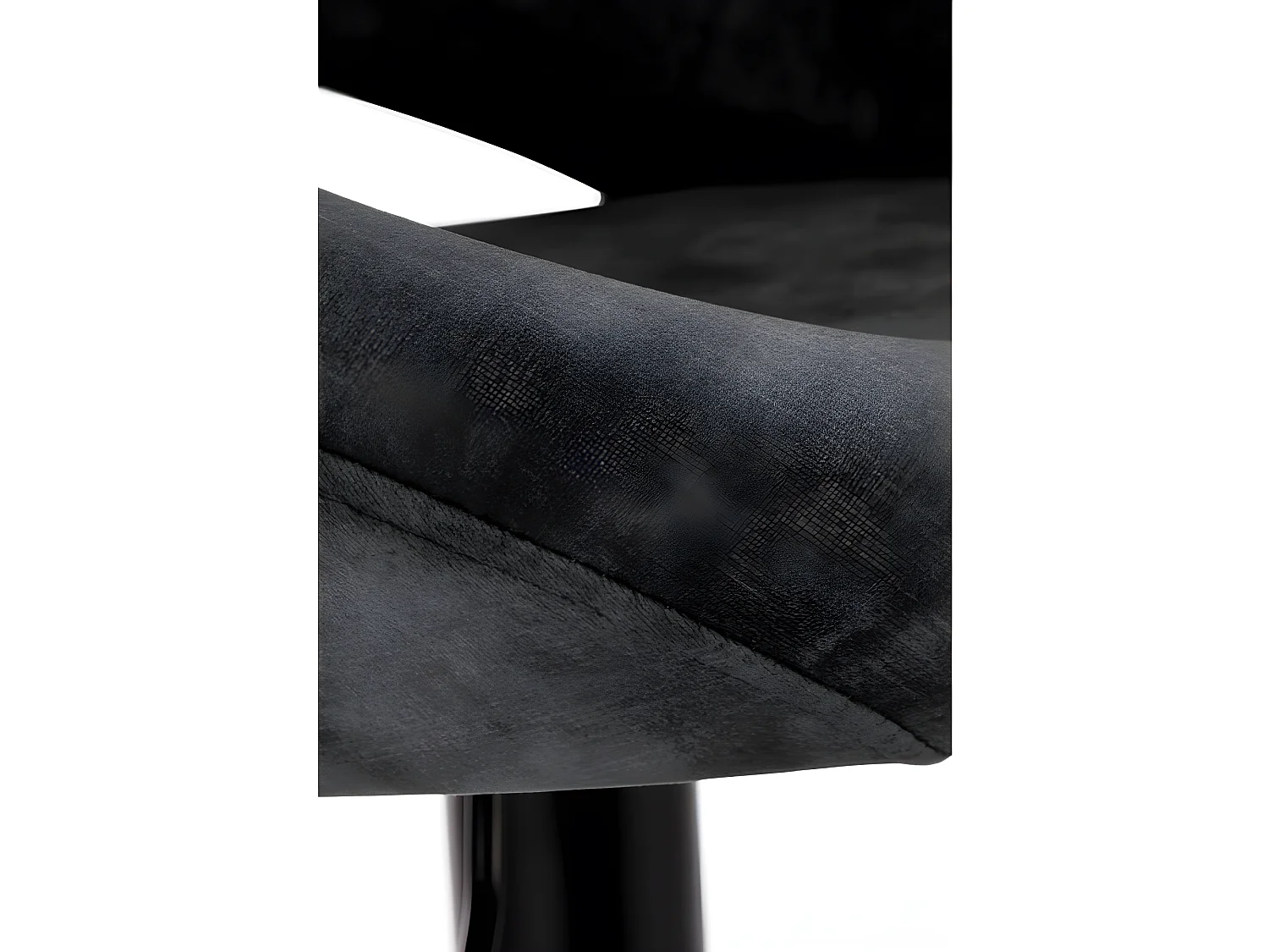 Tabouret de bar velours noir BEDIVERE