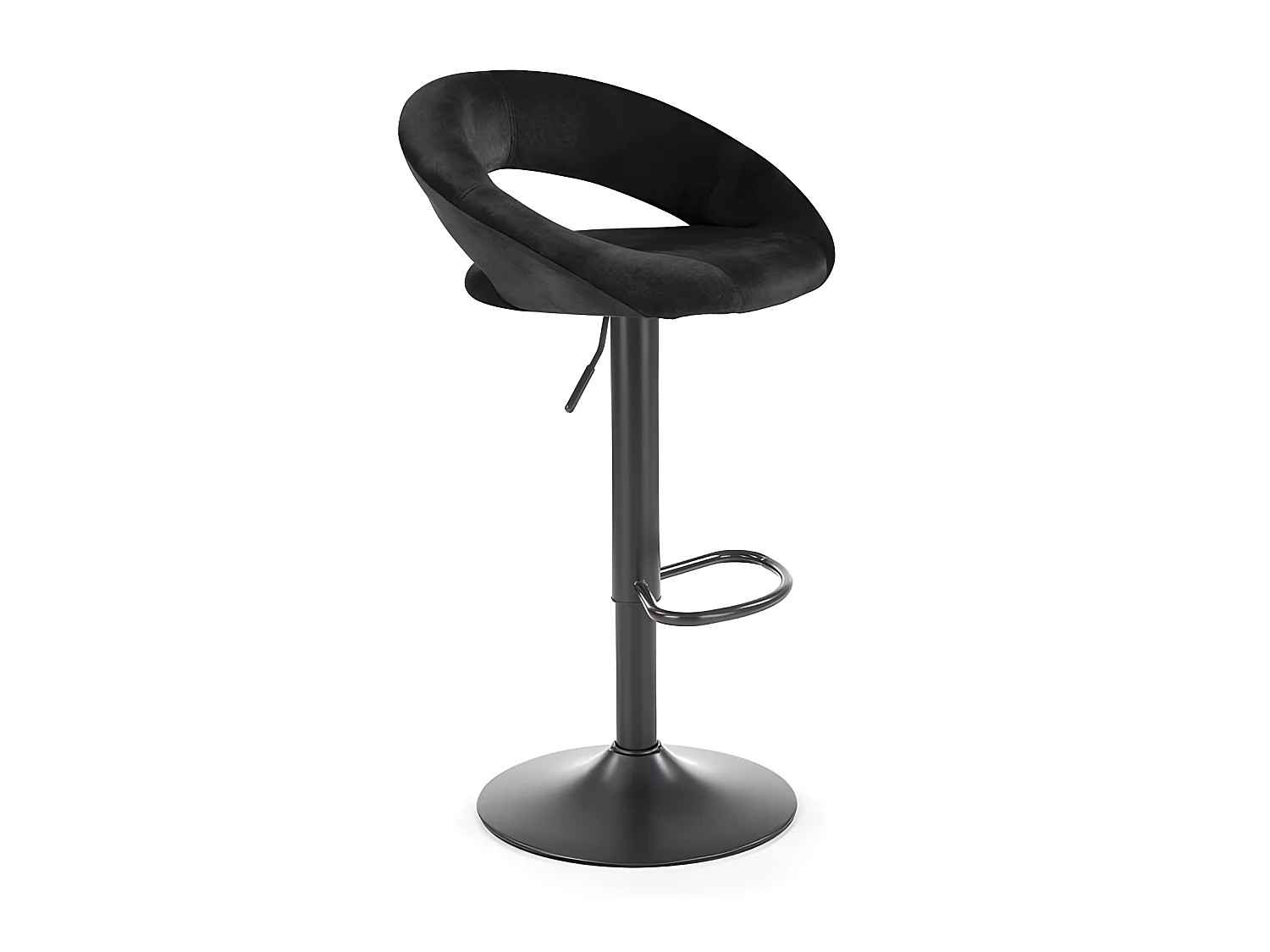 Tabouret de bar velours noir BEDIVERE