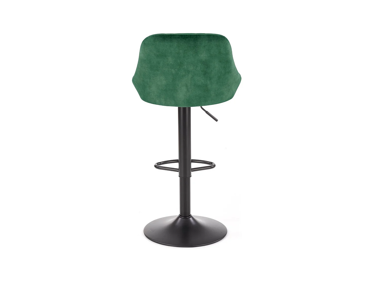 Silla de bar de terciopelo verde con estructura de metal negro BOHORT