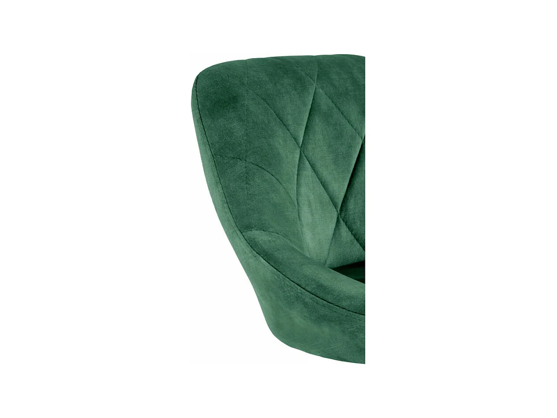 Silla de bar de terciopelo verde con estructura de metal negro BOHORT