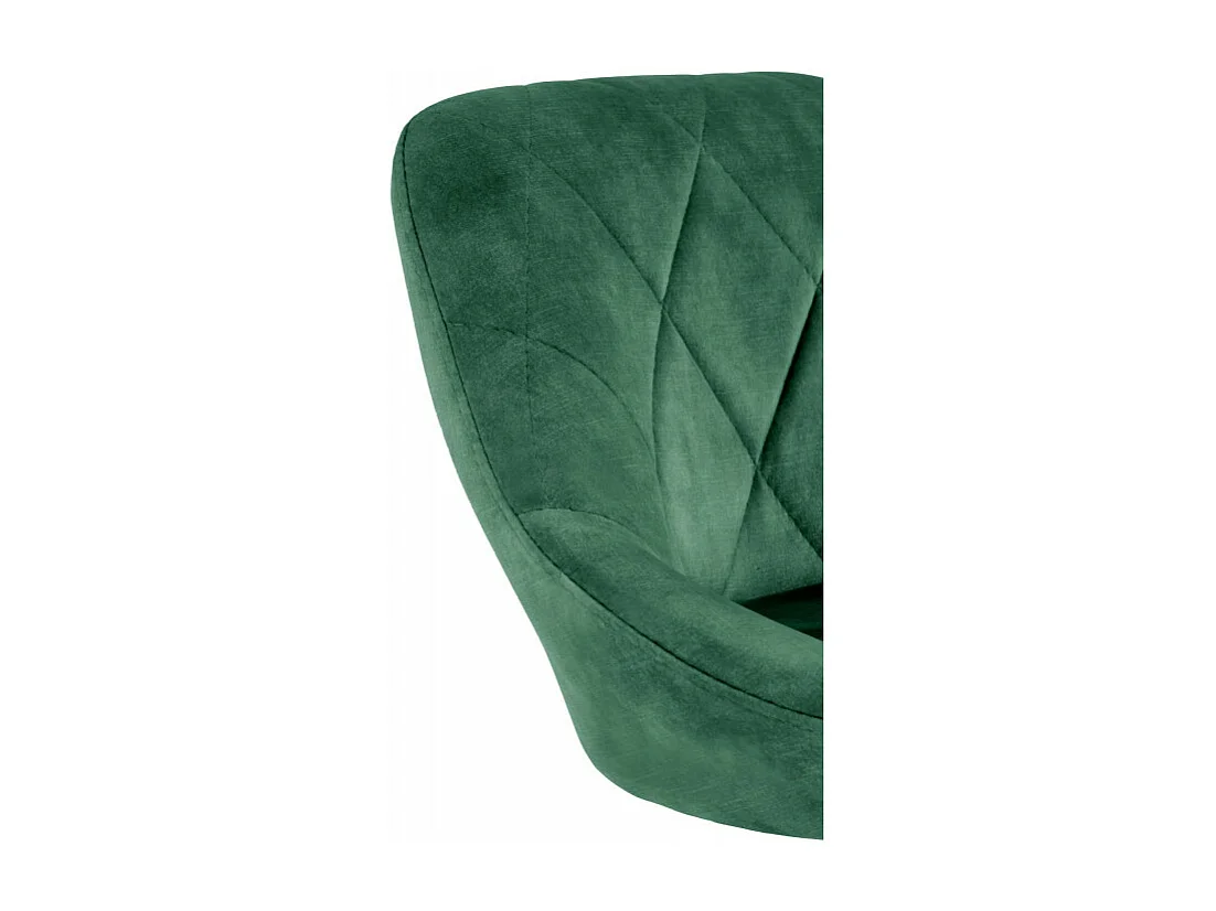 Chaise de bar en velours vert avec structure en métal noir BOHORT