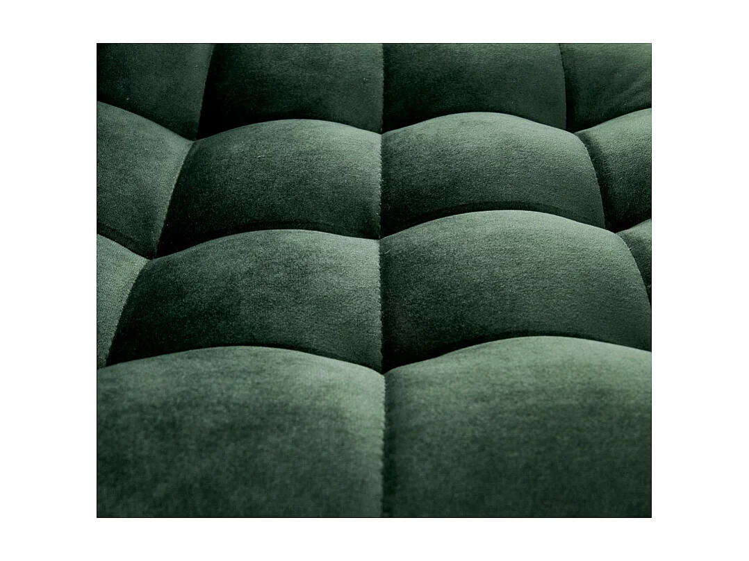 Tabouret de bar en velours vert foncé avec piètement en acier noir MANCHESTER