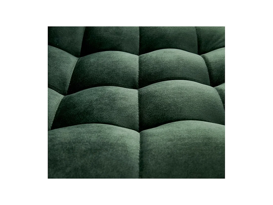 Taburete de bar de terciopelo verde oscuro con estructura de acero negro MANCHESTER