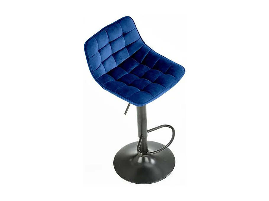 Tabouret de bar en velours bleu marine MANCHESTER