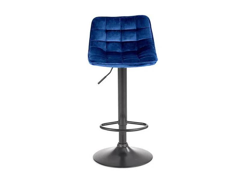 Tabouret de bar en velours bleu marine MANCHESTER