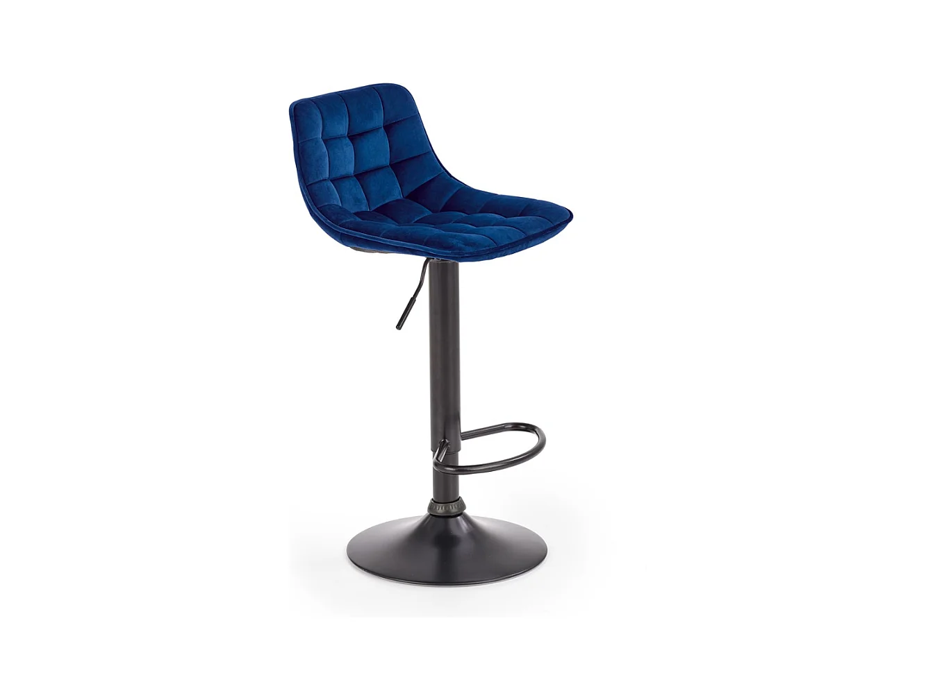 Tabouret de bar en velours bleu marine MANCHESTER