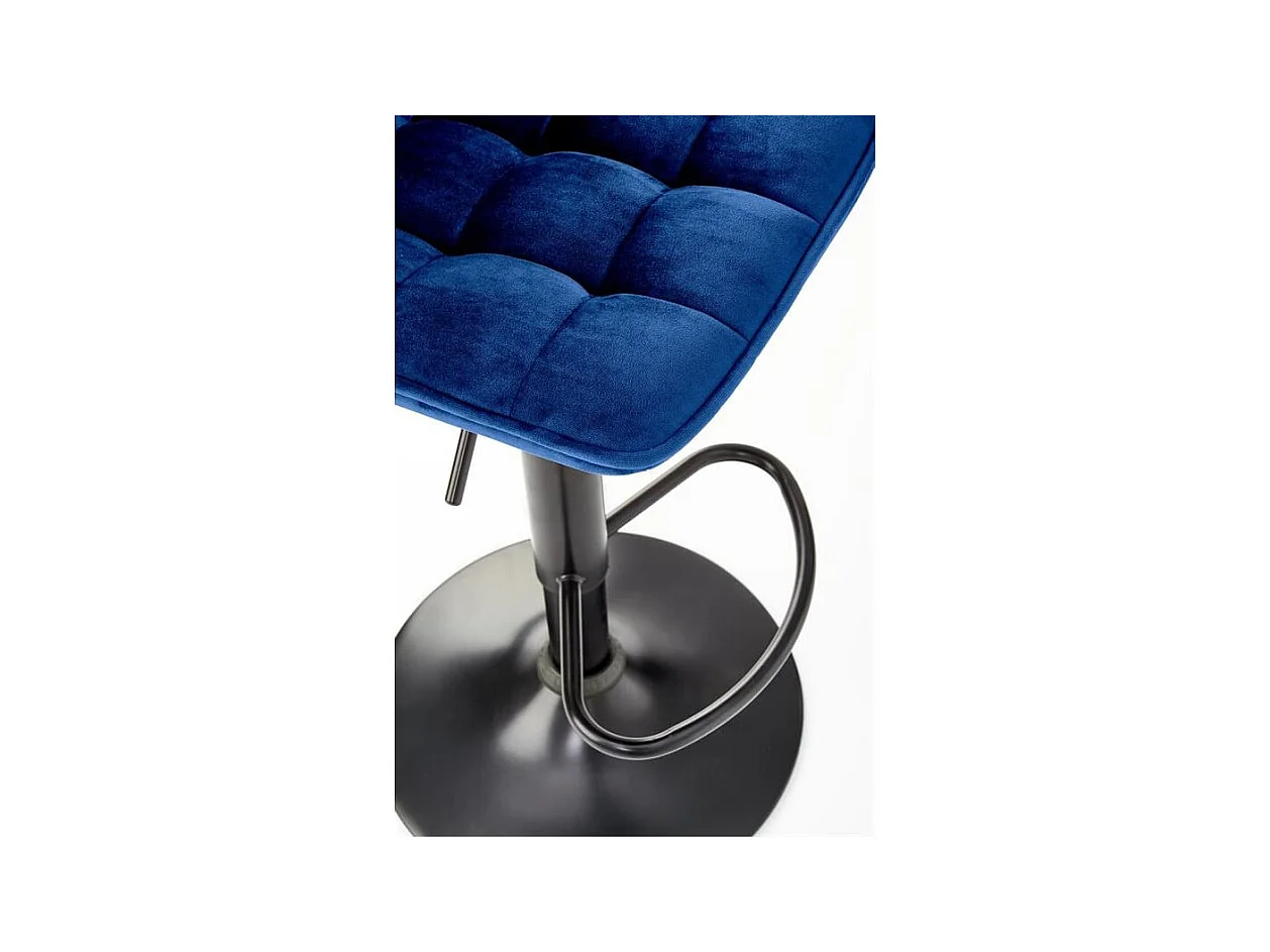 Taburete de bar MANCHESTER de terciopelo azul marino