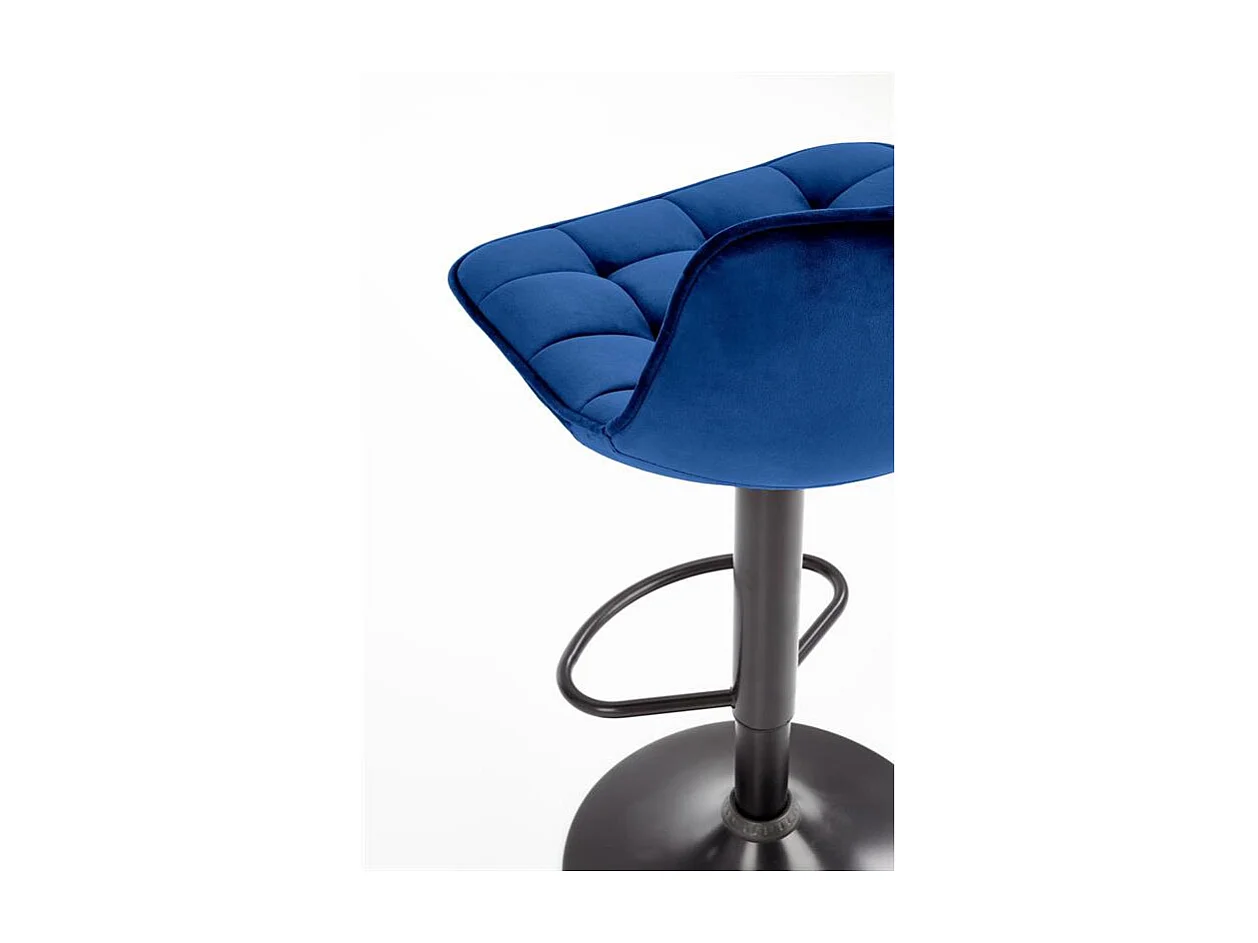 Tabouret de bar en velours bleu marine MANCHESTER