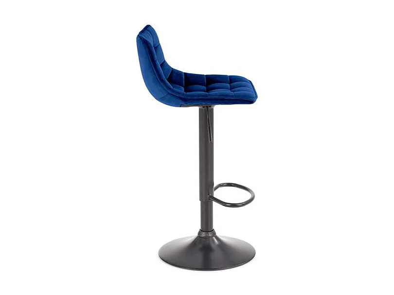 Taburete de bar MANCHESTER de terciopelo azul marino