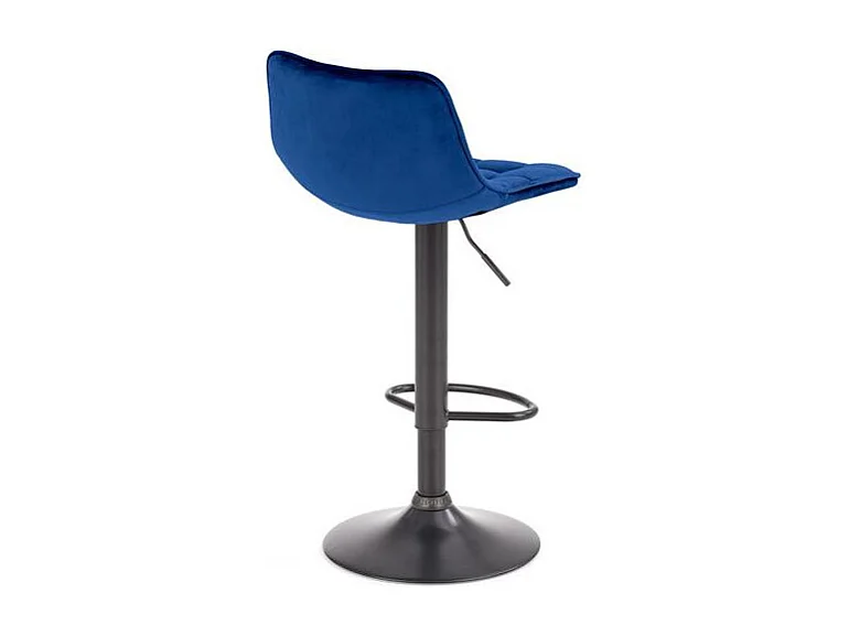 Taburete de bar MANCHESTER de terciopelo azul marino