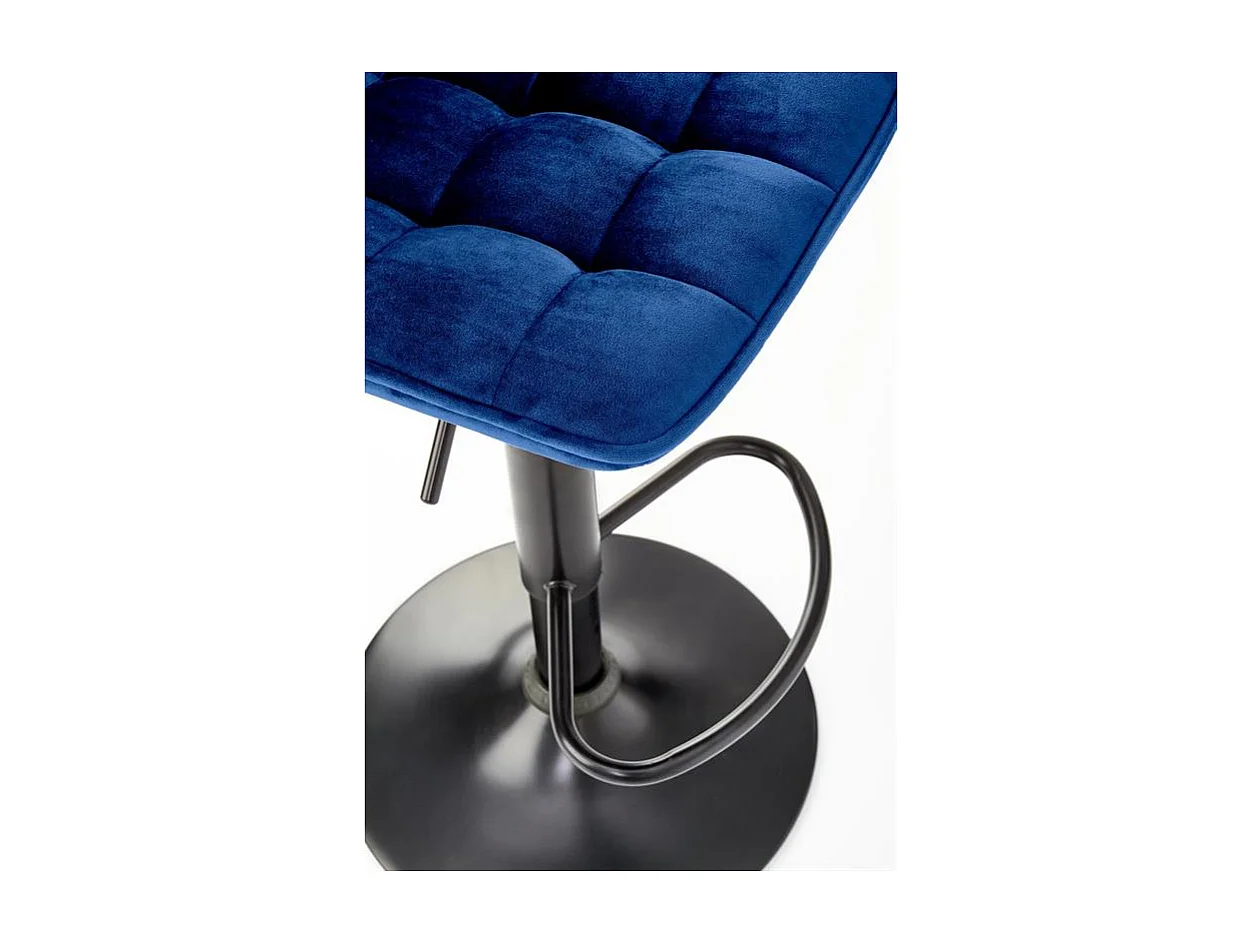 Taburete de bar MANCHESTER de terciopelo azul marino