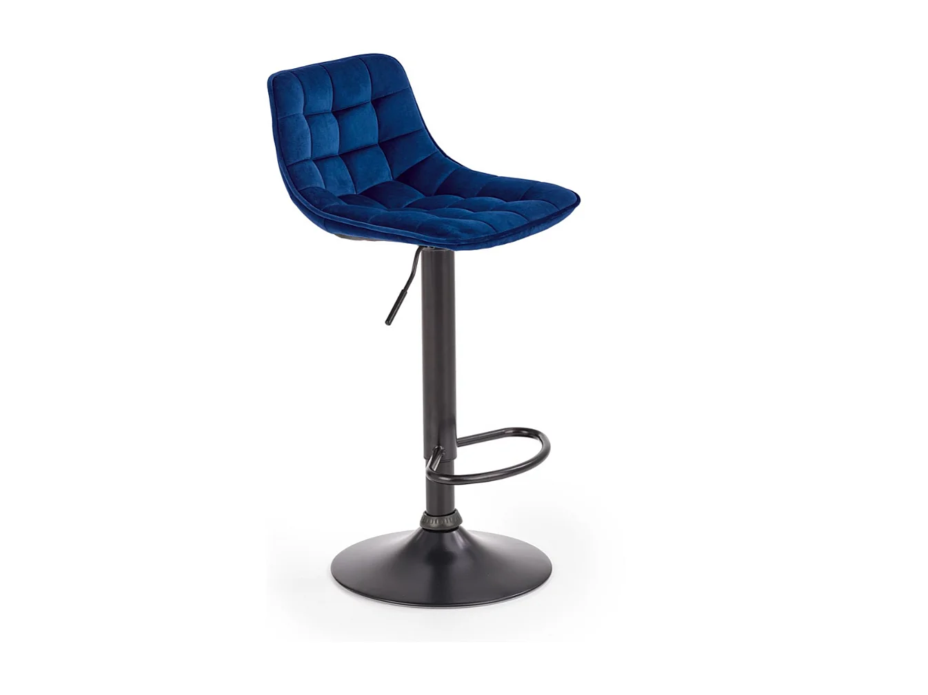 Taburete de bar MANCHESTER de terciopelo azul marino