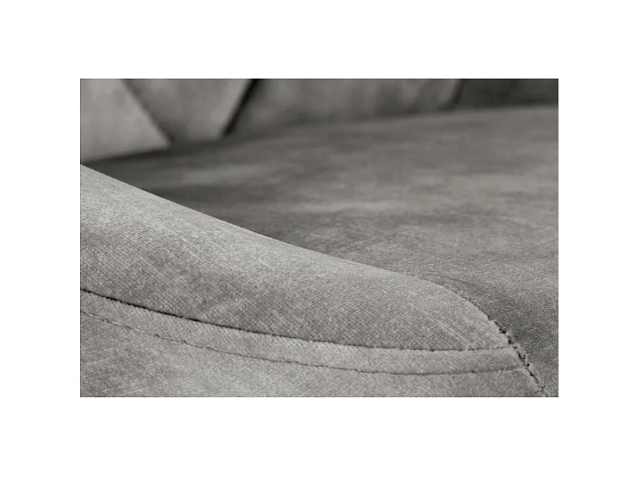 Silla de bar de terciopelo gris con estructura de metal negro BOHORT