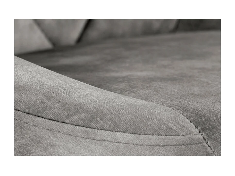 Chaise de bar en velours gris avec structure en métal noir BOHORT