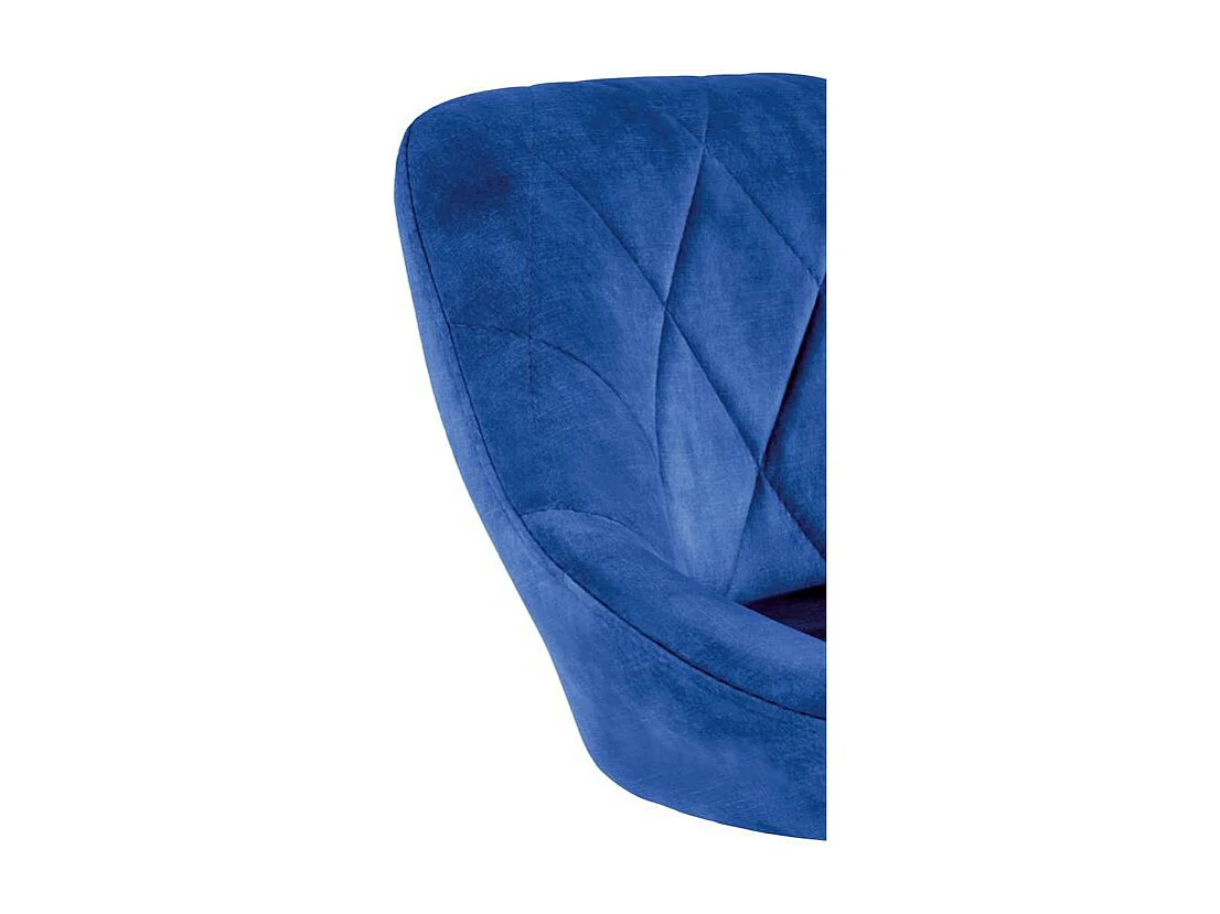 Chaise de bar en velours bleu marine BOHORT