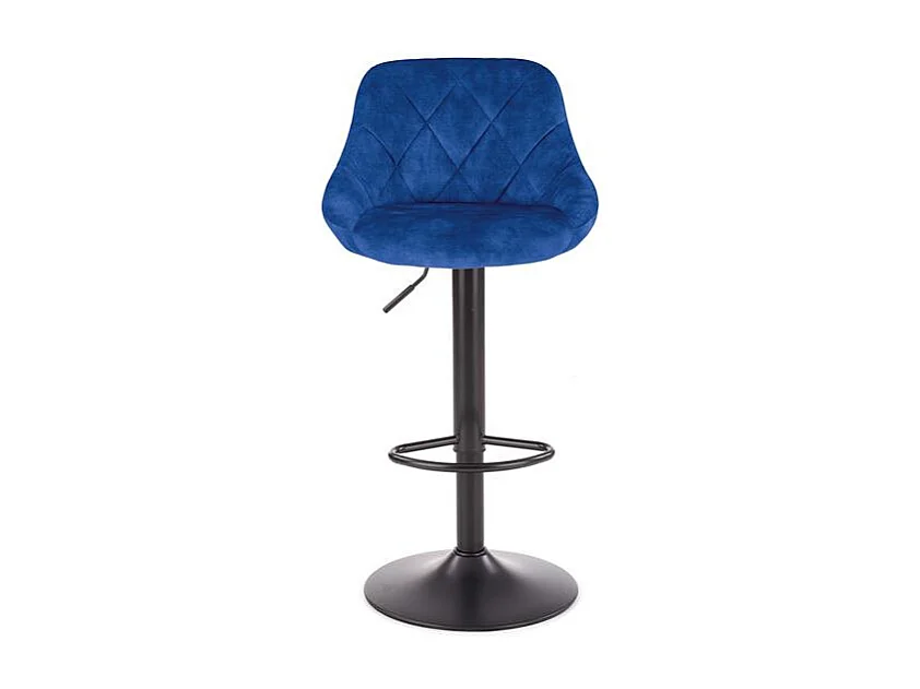 Chaise de bar en velours bleu marine BOHORT