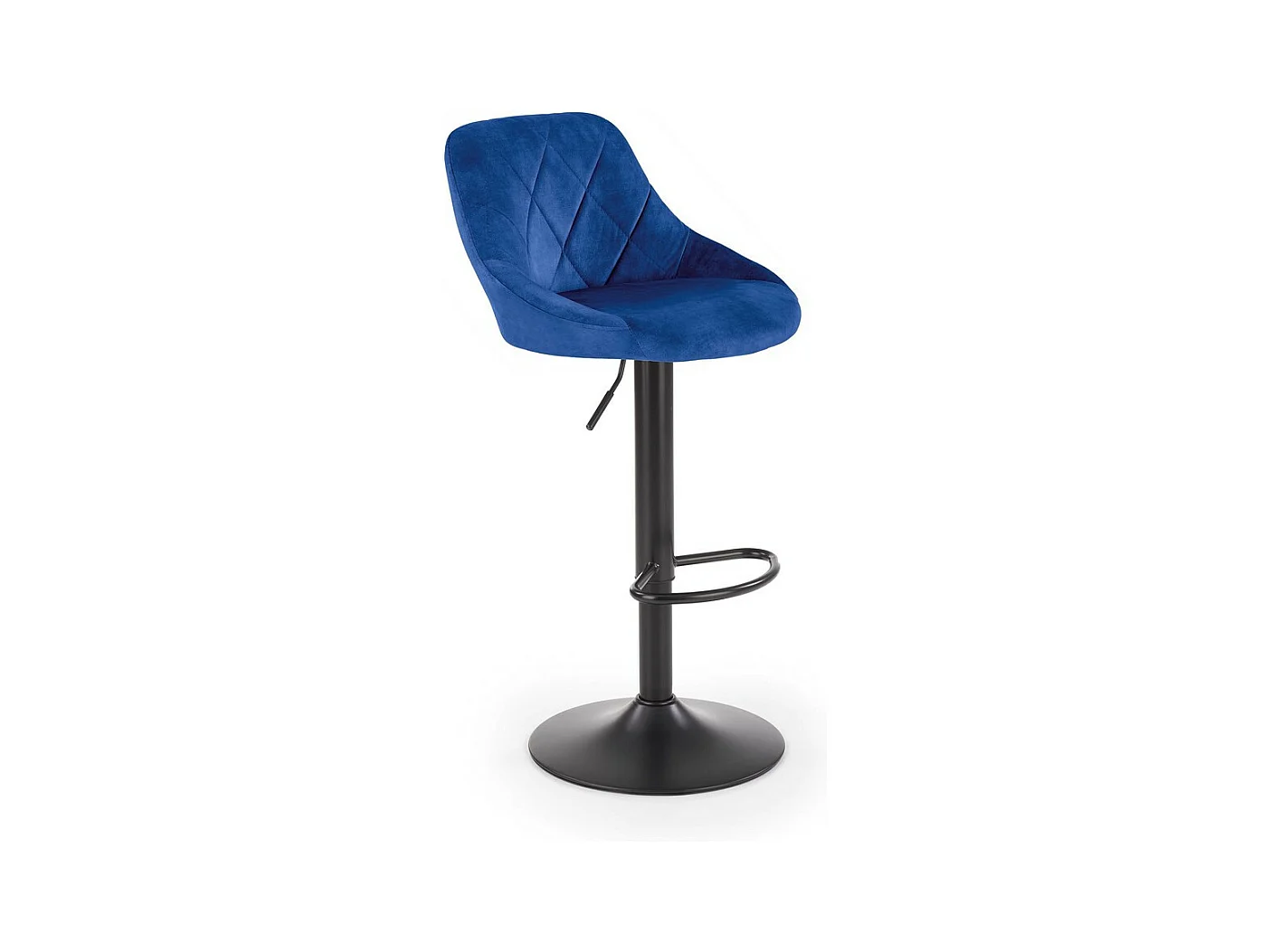 Chaise de bar en velours bleu marine BOHORT