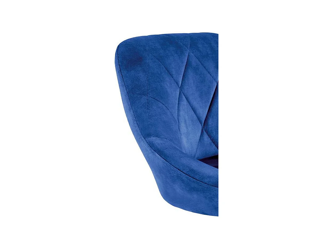 Silla de bar BOHORT de terciopelo azul marino