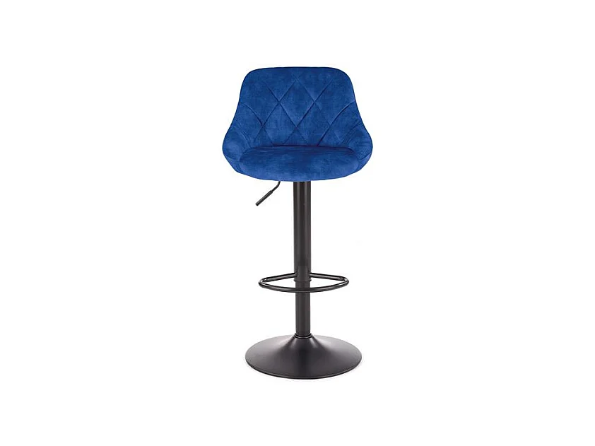 Silla de bar BOHORT de terciopelo azul marino