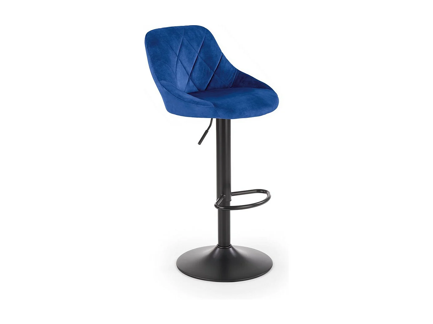 Chaise de bar en velours bleu marine BOHORT