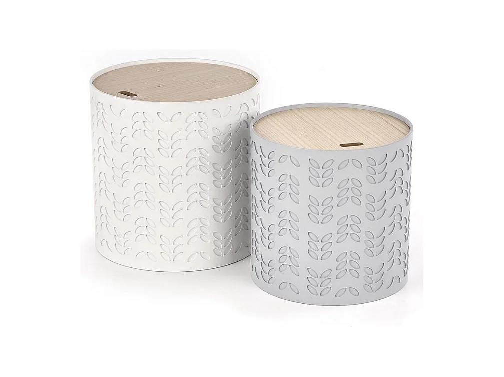 Ensemble de deux tables d'appoint avec espaces de rangement LAPETUS