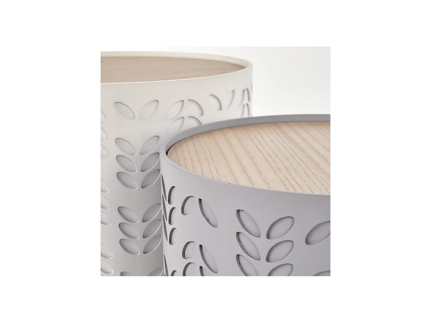 Ensemble de deux tables d'appoint avec espaces de rangement LAPETUS