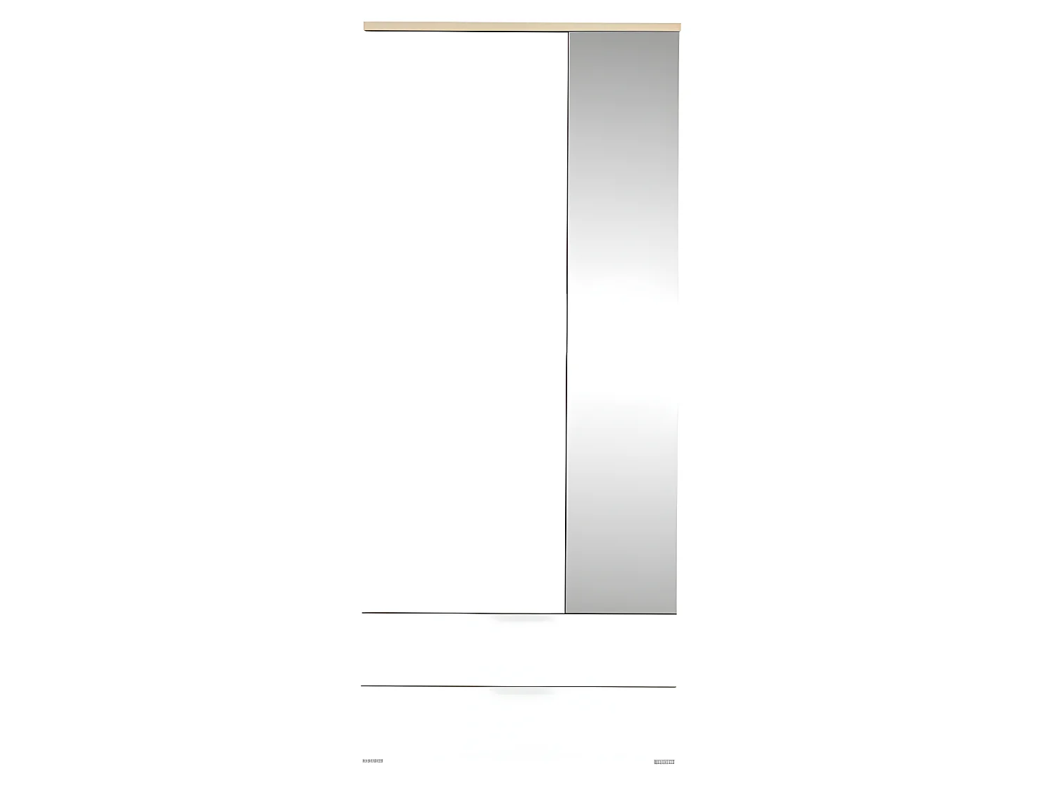 Armadio da ingresso scandinavo con appendiabiti e specchio 196x84x40cm Rosvik