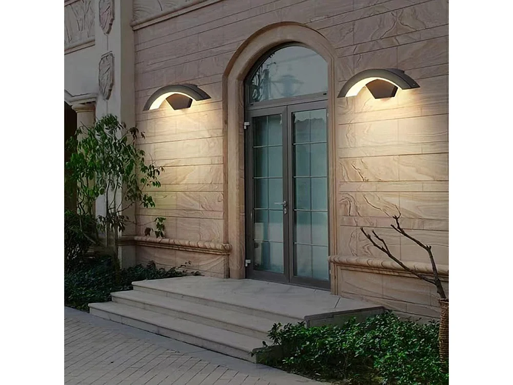 Applique murale interieur/exterieur LED, noir, 29*10*9cm, 24W, en métal, IP54