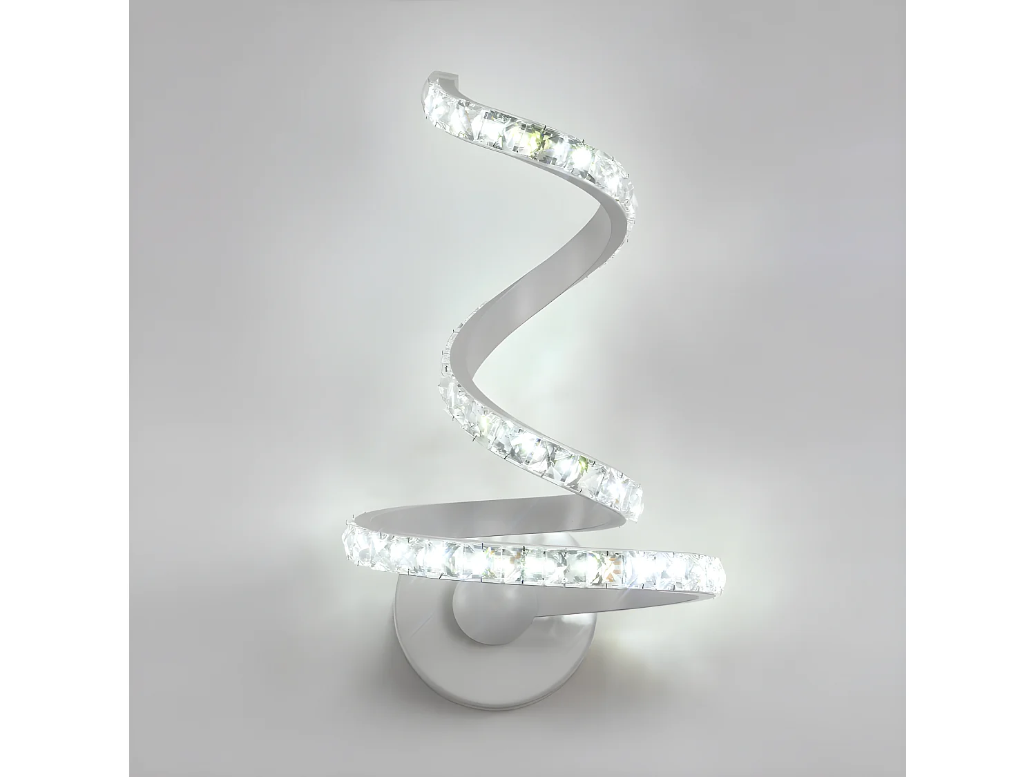 Kristall-LED-Wandleuchte für den Innenbereich, 30 x 18 cm, Silber, 12 W, weißes Licht