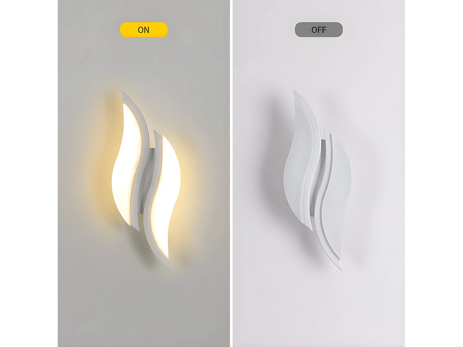 Applique murale intérieure led moderne, blanc, 29*10*5cm,12w 2300lm, lumière blanc chaud