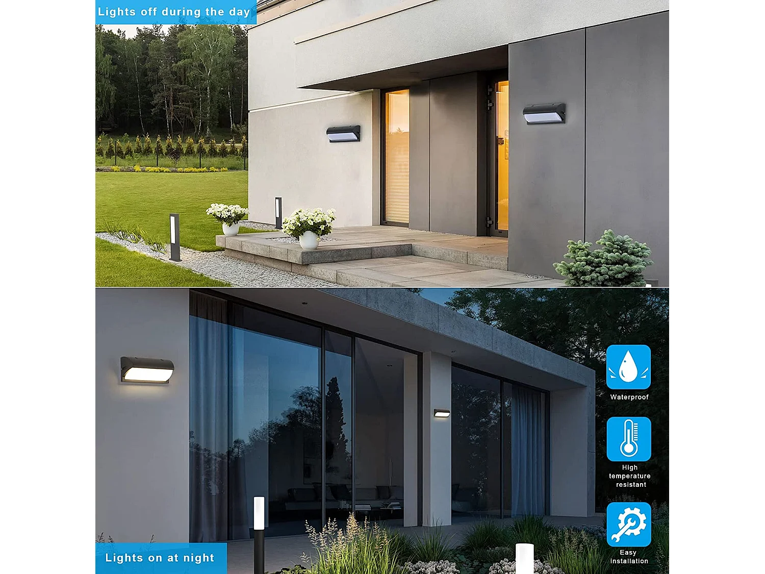 Moderne Außenwandleuchte, 26 * 12,5 * 11,5 cm, 18 W, IP65 wasserdicht, 3000 K