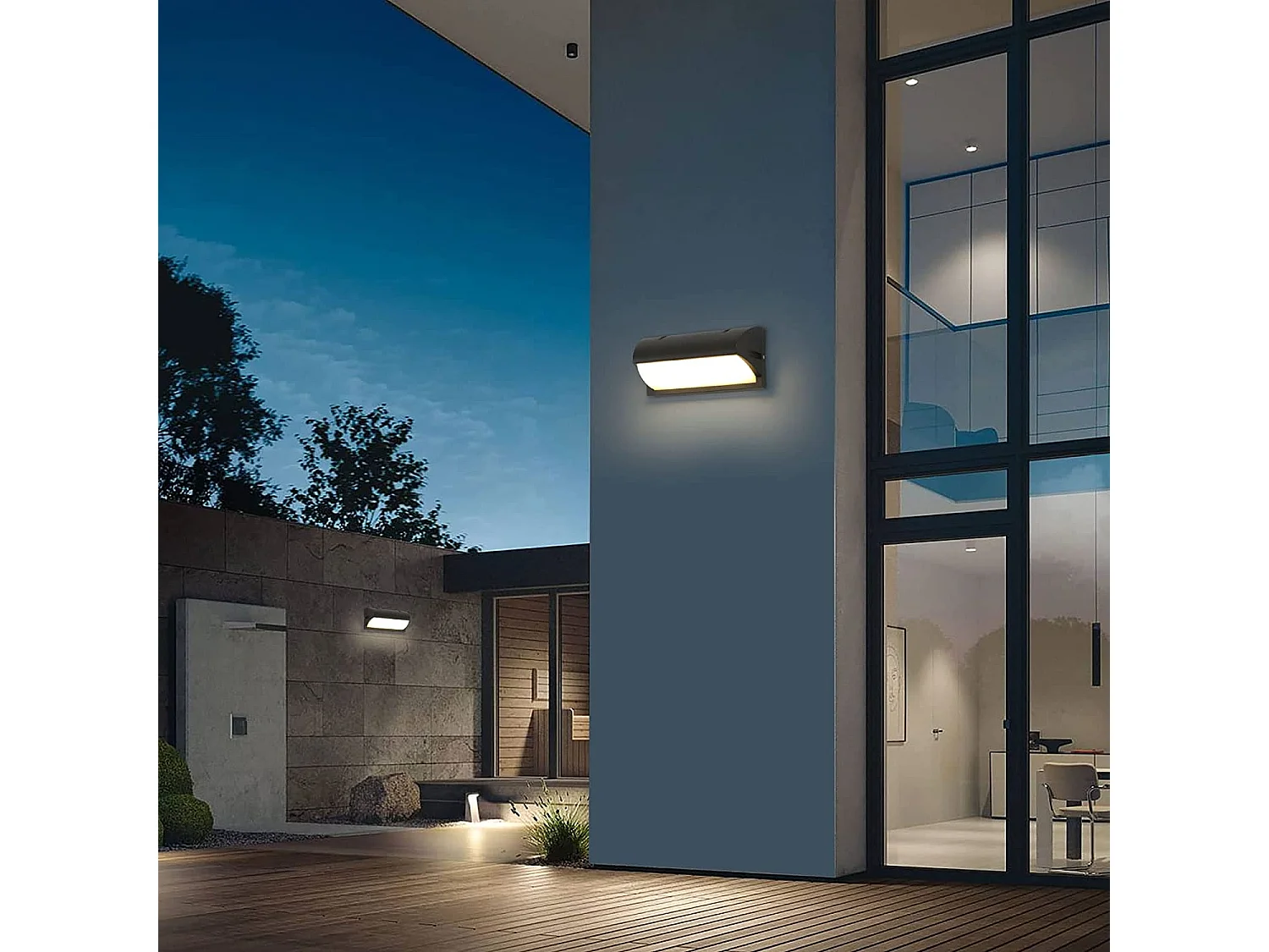 Moderne Außenwandleuchte, 26 * 12,5 * 11,5 cm, 18 W, IP65 wasserdicht, 3000 K