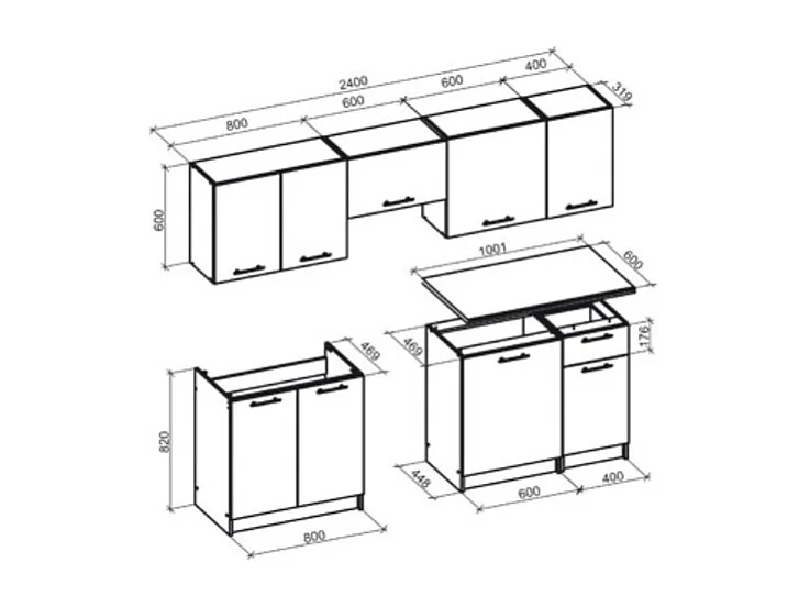 Cucina in stile grigio antracite e rovere Wotan RUSTICA