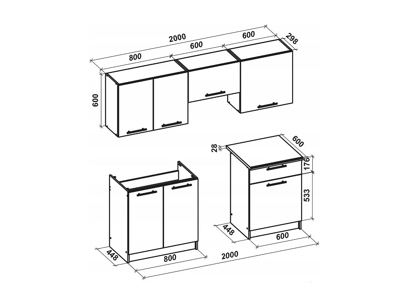 Cocina de diseño de color vainilla con encimera TOOL de aspecto roble