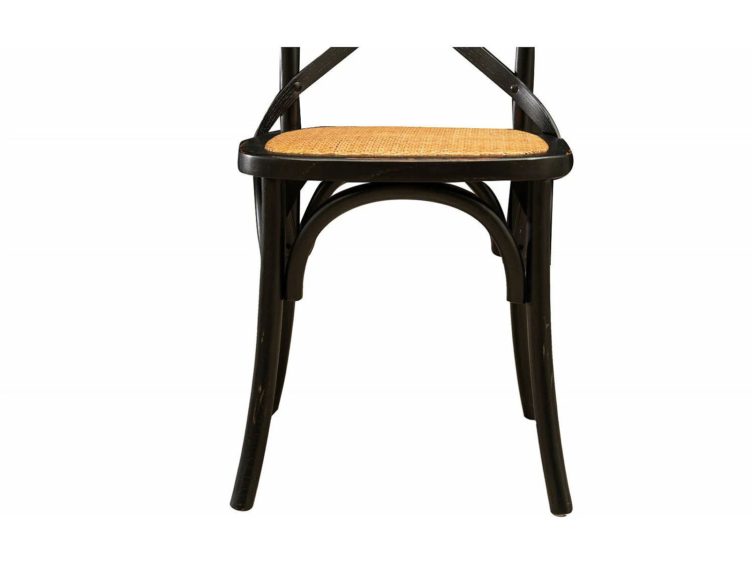 BISCOTTINI Chaise Thonet - Frêne massif finition noire antique - Chaises salle à manger - Cuisine - Style vintage - 88x48x52 cm