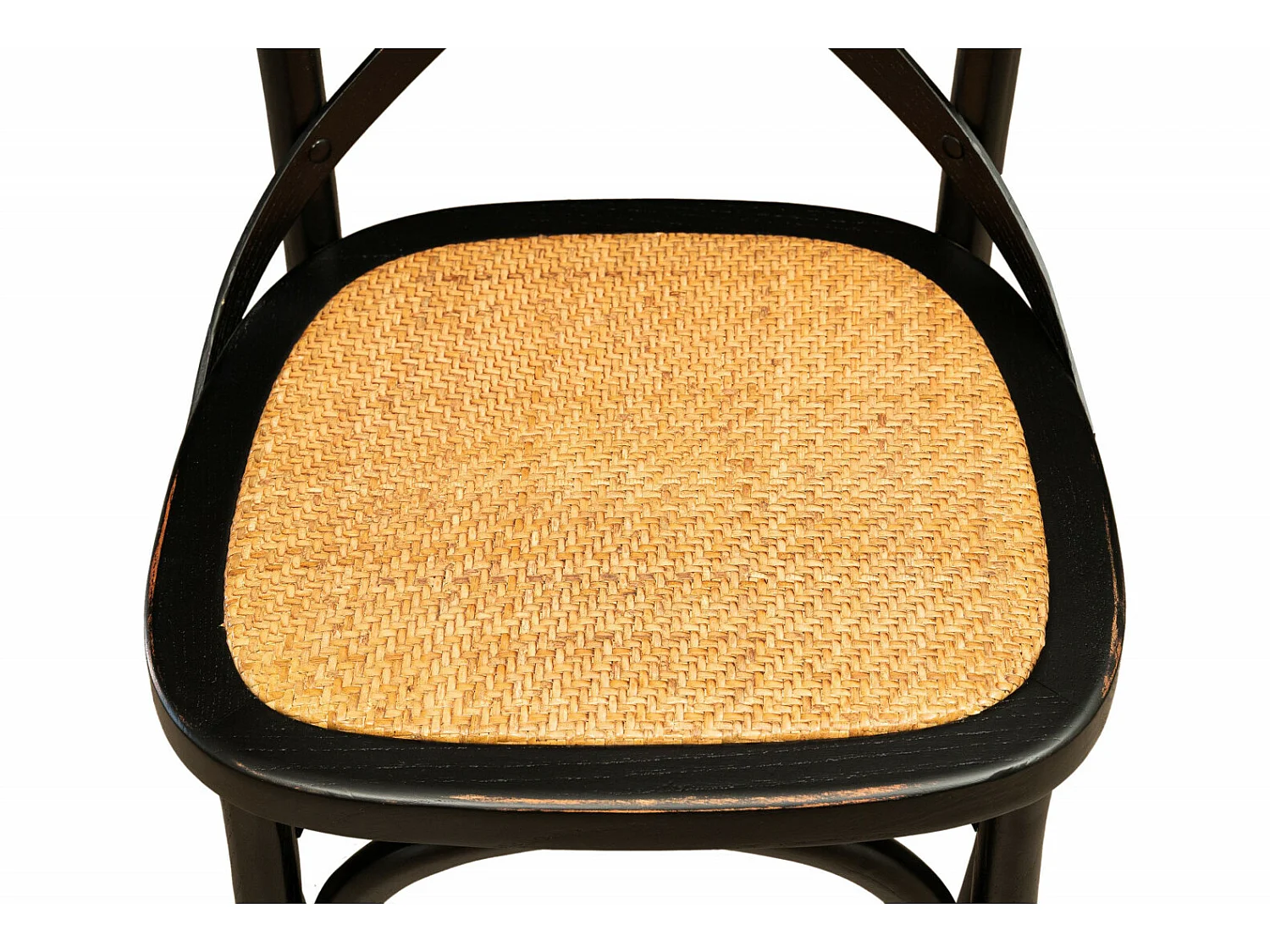 BISCOTTINI Chaise Thonet - Frêne massif finition noire antique - Chaises salle à manger - Cuisine - Style vintage - 88x48x52 cm