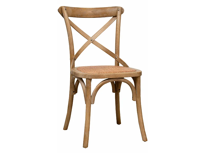 BISCOTTINI Chaise Thonet - Frêne massif avec finition bois antique - Cuisine - Salle à manger - Chaises vintage - Bistrot - 88x48x52 cm
