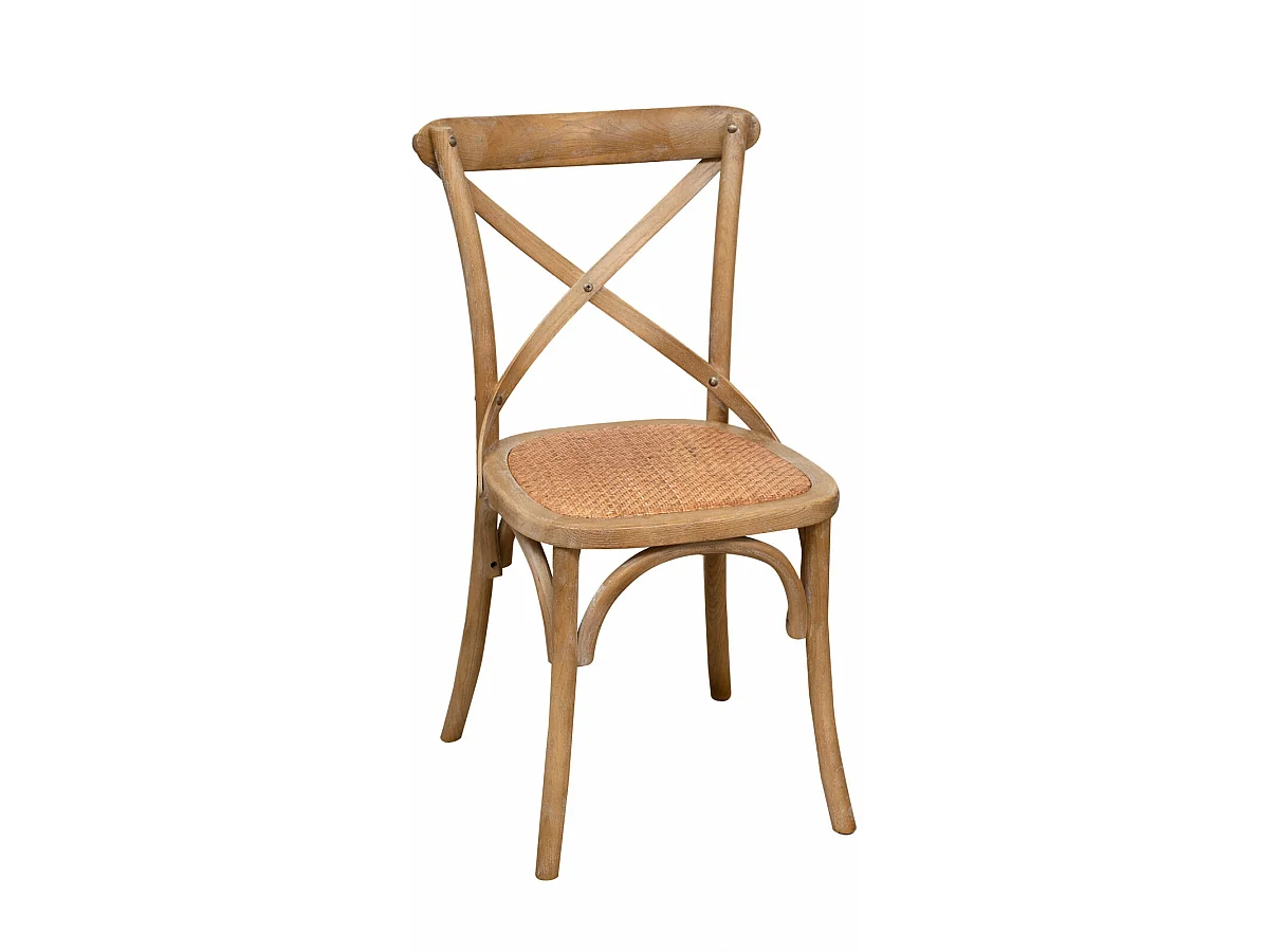 BISCOTTINI Chaise Thonet - Frêne massif avec finition bois antique - Cuisine - Salle à manger - Chaises vintage - Bistrot - 88x48x52 cm