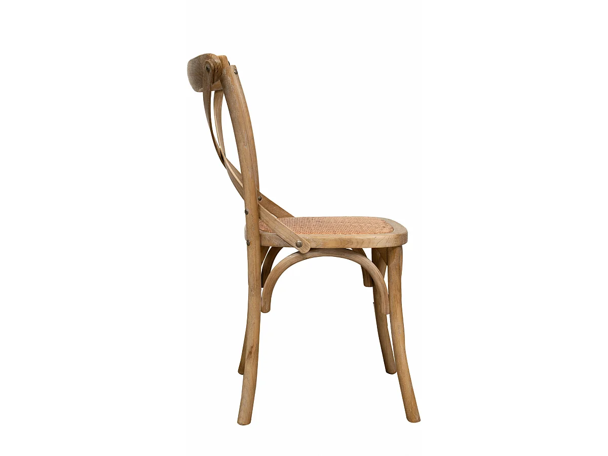 BISCOTTINI Chaise Thonet - Frêne massif avec finition bois antique - Cuisine - Salle à manger - Chaises vintage - Bistrot - 88x48x52 cm