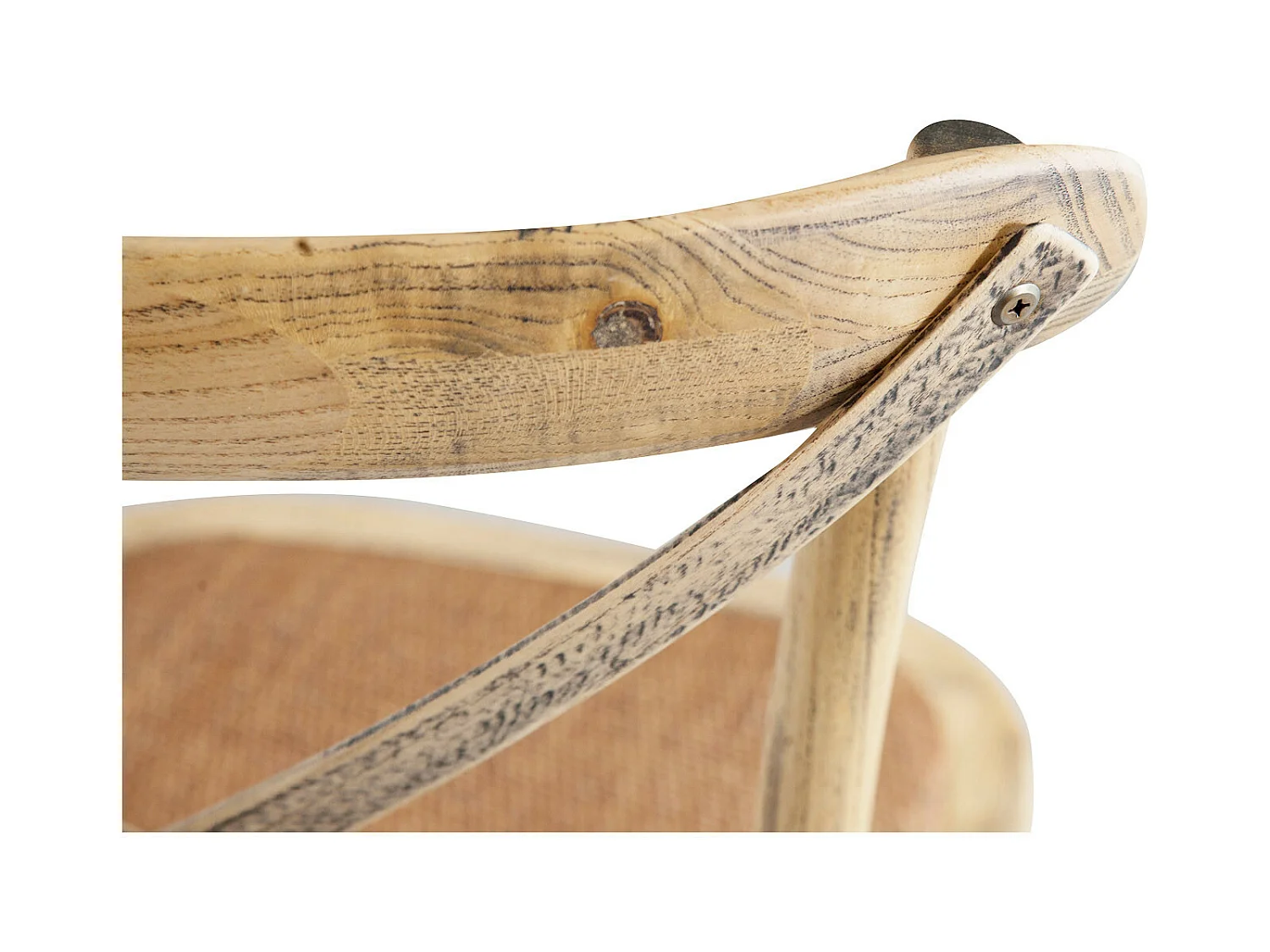 BISCOTTINI - Chaise Harmonie - Bois massif finition antique naturelle - Chaise de bistrot - Chaise de jardin - Chaise de cuisine - 48x52x88 cm