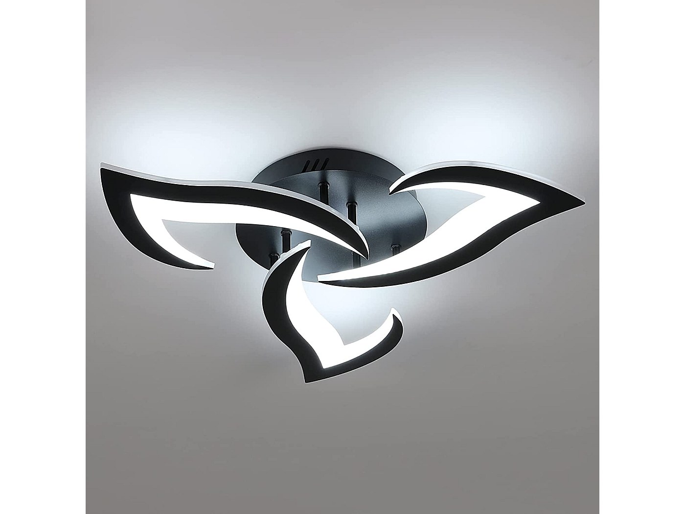 Suspension Moderne FKL Noire - Lampe à LED Pour Salon Ou Cuisine - Design Ovale