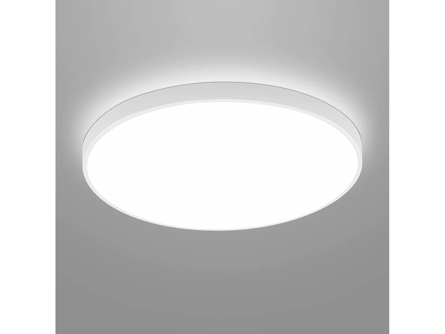 Plafonnier led rond, blanc, 27*4.5cm, pour salle de bain , ip54 imperméable, 6500k